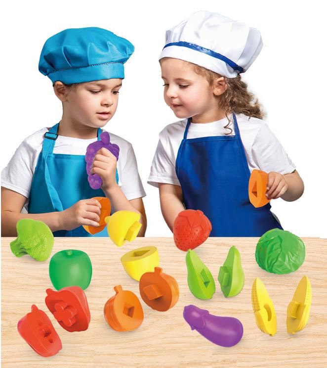 Juego de Encaje Frutas y Verduras Montessori – Aprende Jugando y Descubriendo